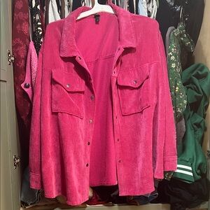 wild fable Hot Pink Corduroy Utility Jacket